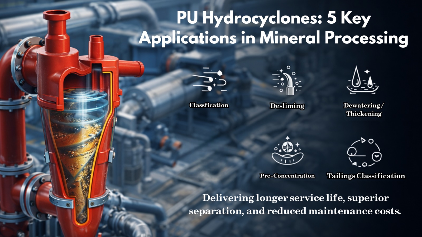Top 5 Applications of PU Hydrocyclones in Mineral Processing